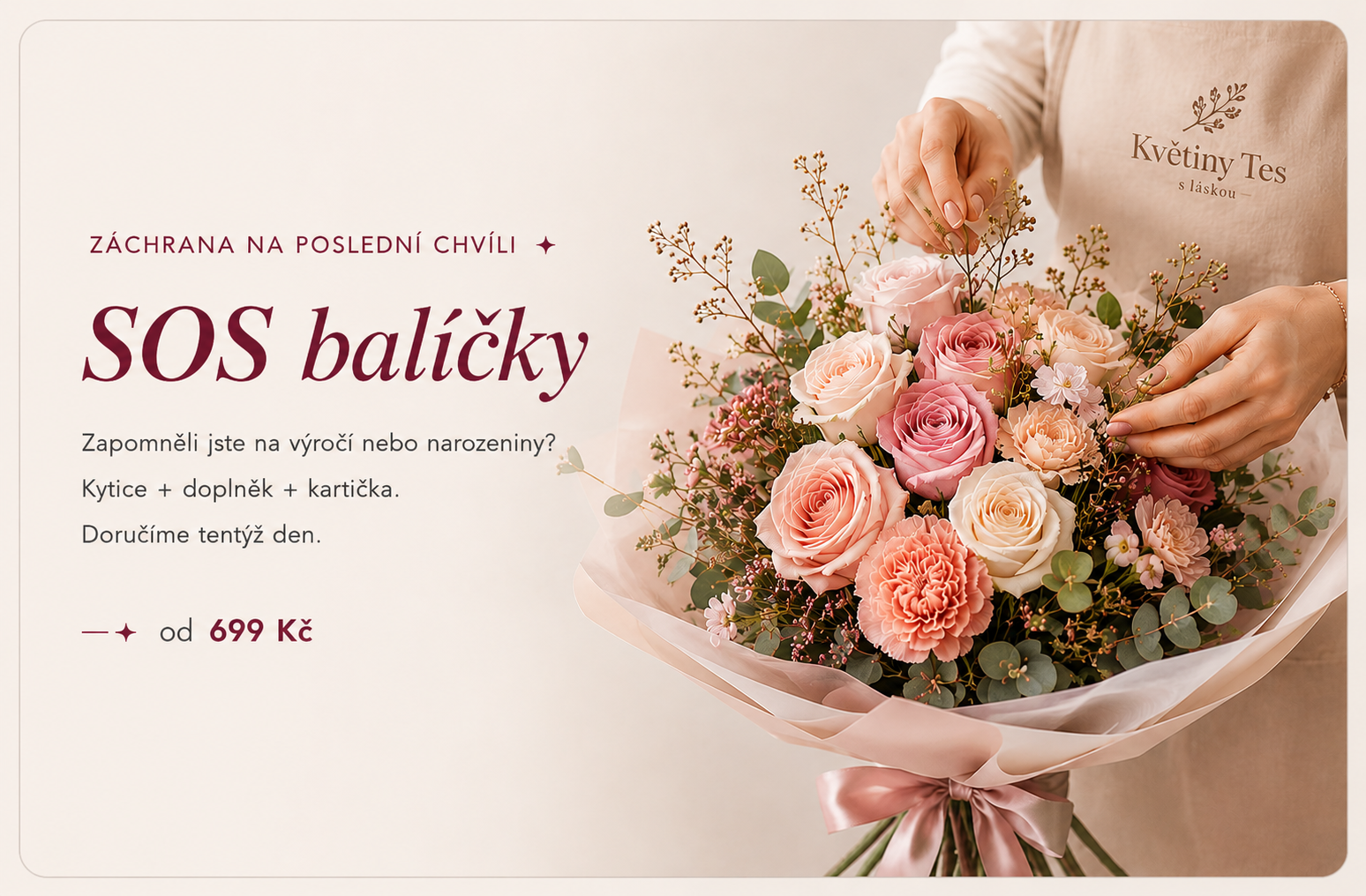 SOS balíčky – Květiny Tes